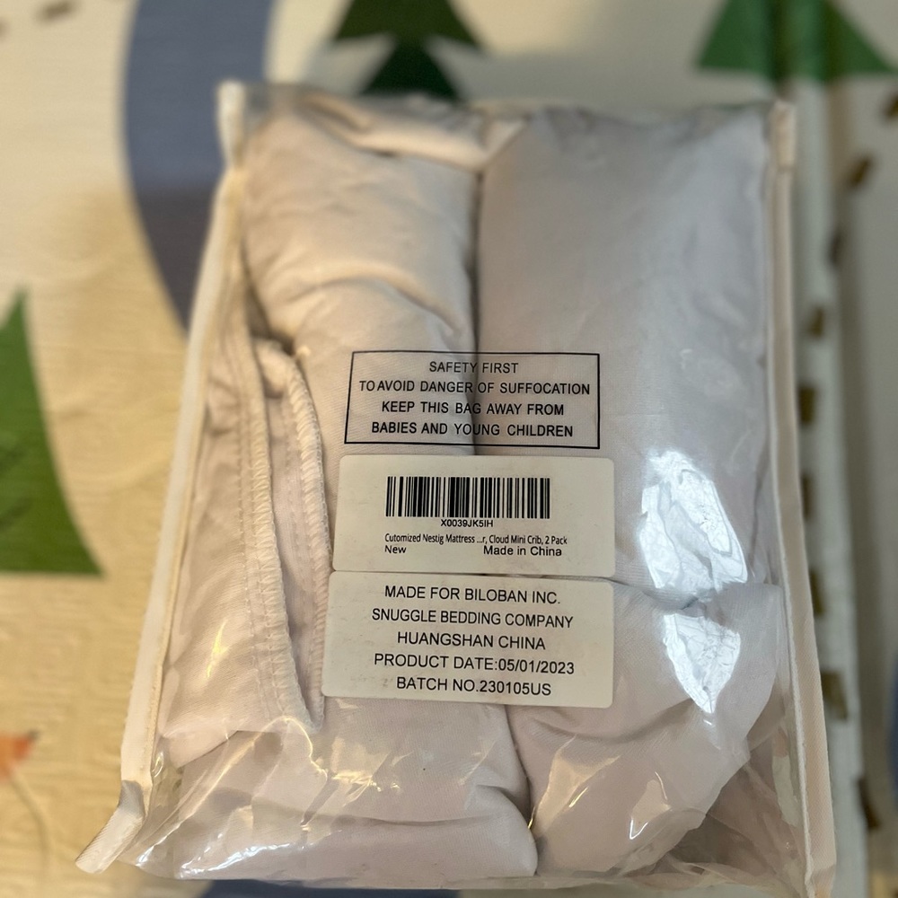 NIB Biloban Bamboo Bassinet Mattress Protector (Nestig Mini Crib compatible)